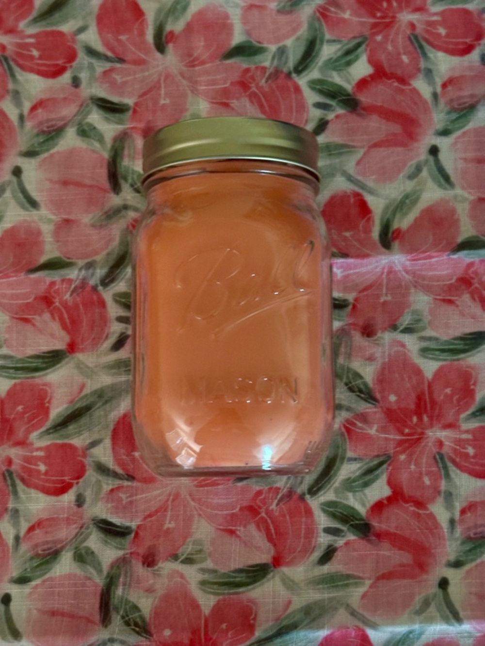 Cherry Blossom Jar Candle with Gold Lid - Decorative Scented Candle